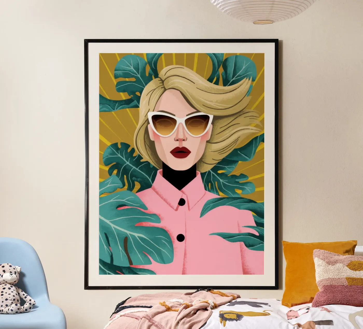 Blonde, rustige schoonheid poster van Color Oblivion