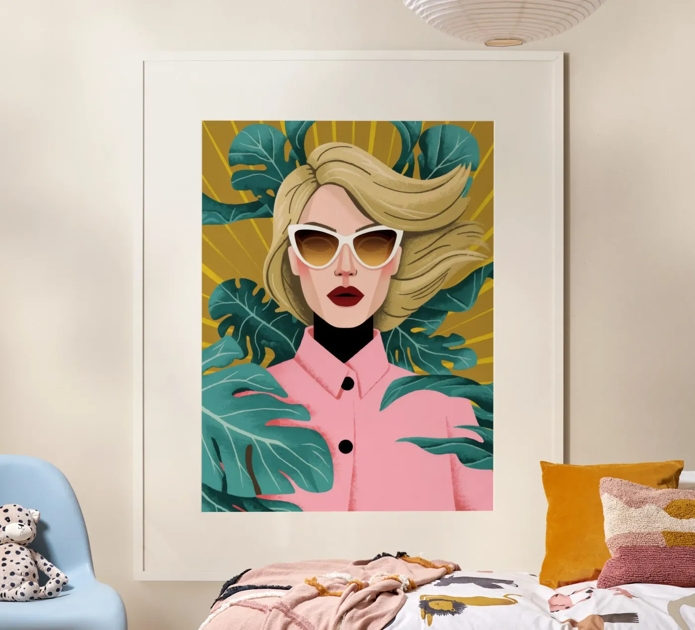 Blonde, rustige schoonheid poster van Color Oblivion