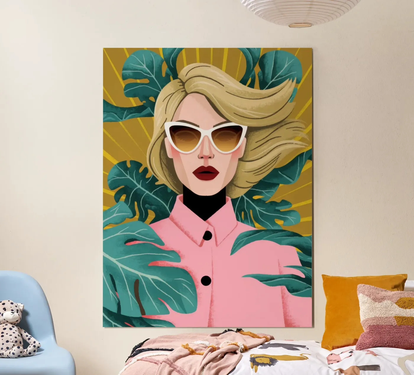 Blonde, rustige schoonheid poster van Color Oblivion