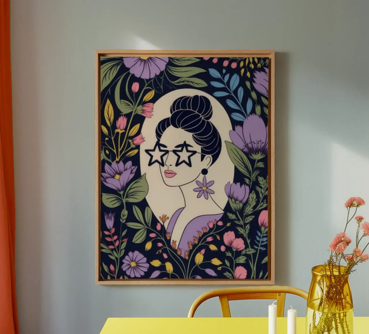 Eleganza floreale vintage tela con Cornice a cassetta da Color Oblivion