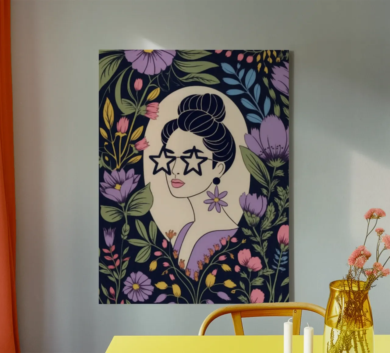 Eleganza floreale vintage tela con Cornice a cassetta da Color Oblivion