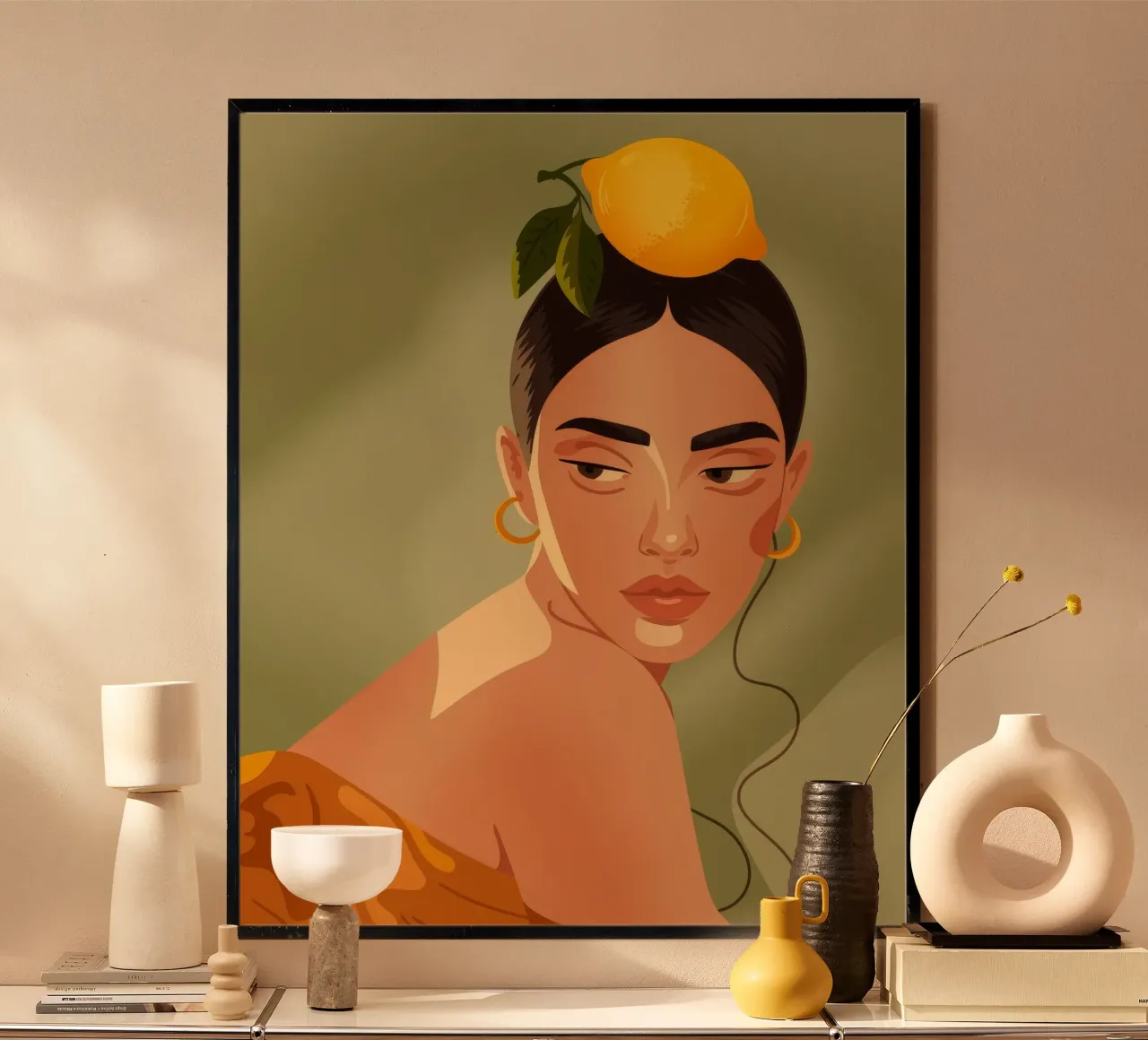 Corona di agrumi Grace poster con telaio in alluminio da Color Oblivion