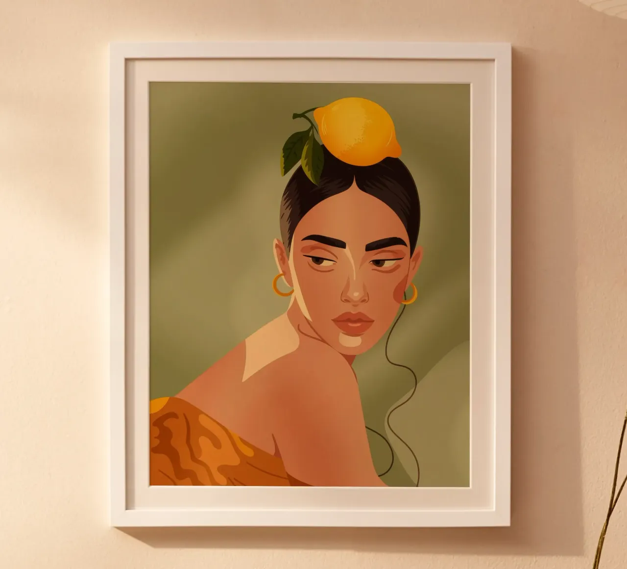 Corona di agrumi Grace poster con telaio in alluminio da Color Oblivion