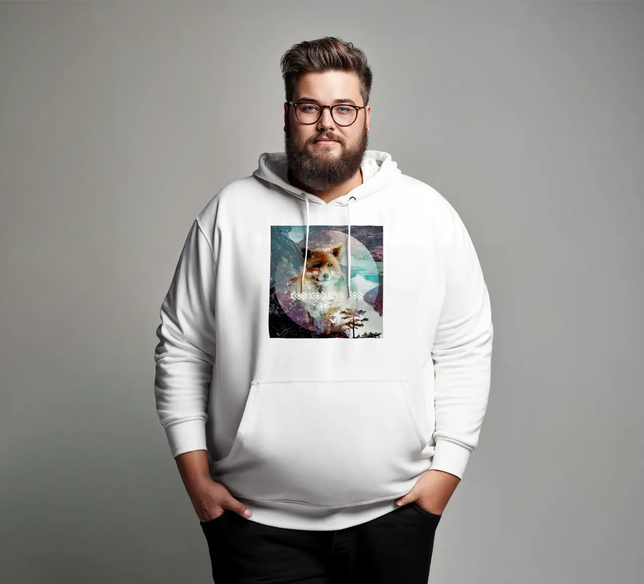 Fox felpa con cappuccio da Kris Tate