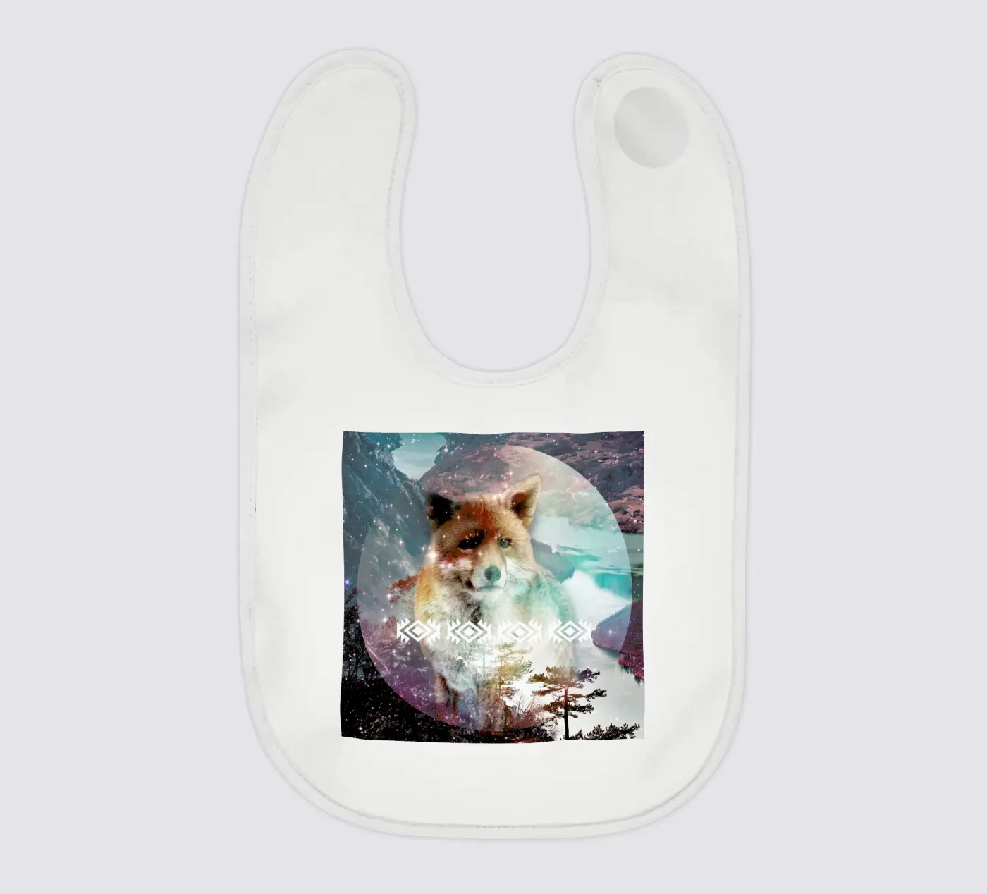 Fox baby bib by Kris Tate