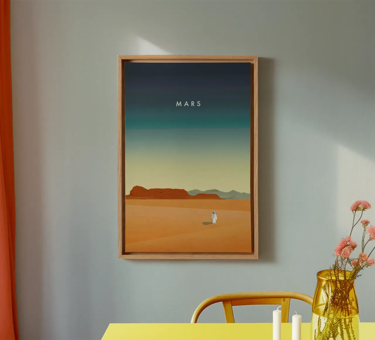 Mars tela con Cornice a cassetta da Katinka Reinke