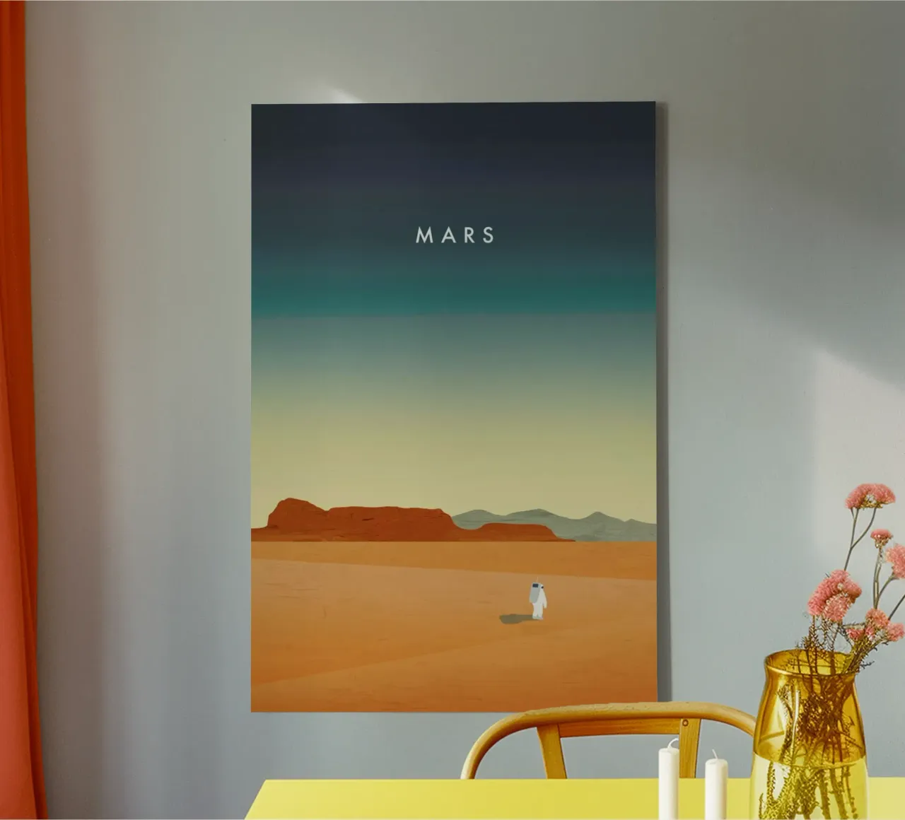 Mars tela con Cornice a cassetta da Katinka Reinke