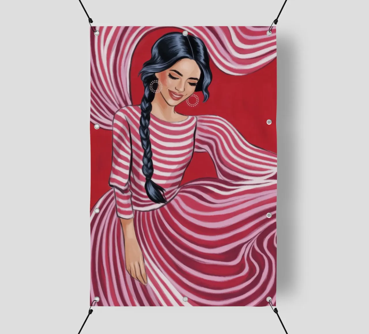 Flusso estroso a righe telo in pvc da Color Oblivion