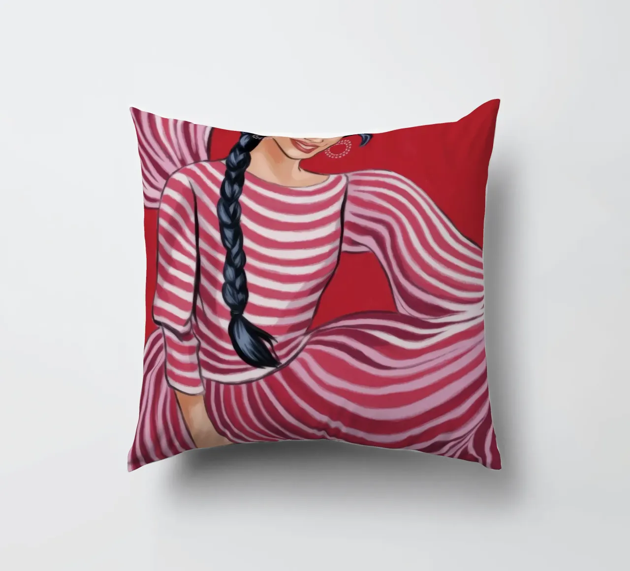 Flusso estroso a righe cuscino da Color Oblivion