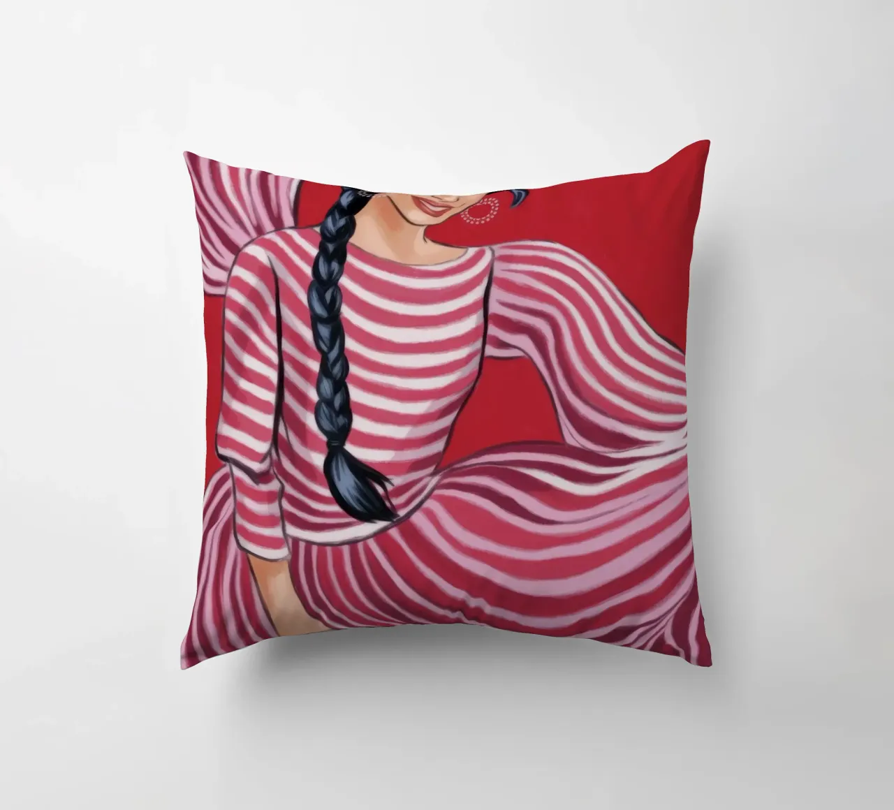 Flusso estroso a righe cuscino da Color Oblivion