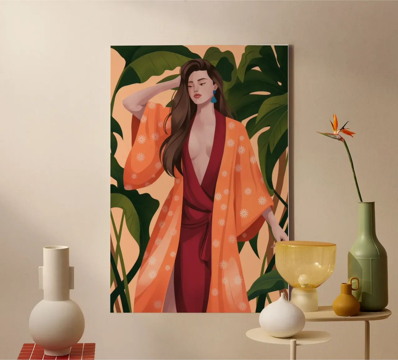 Tropical Relaxation Bliss canvas by Color Oblivion