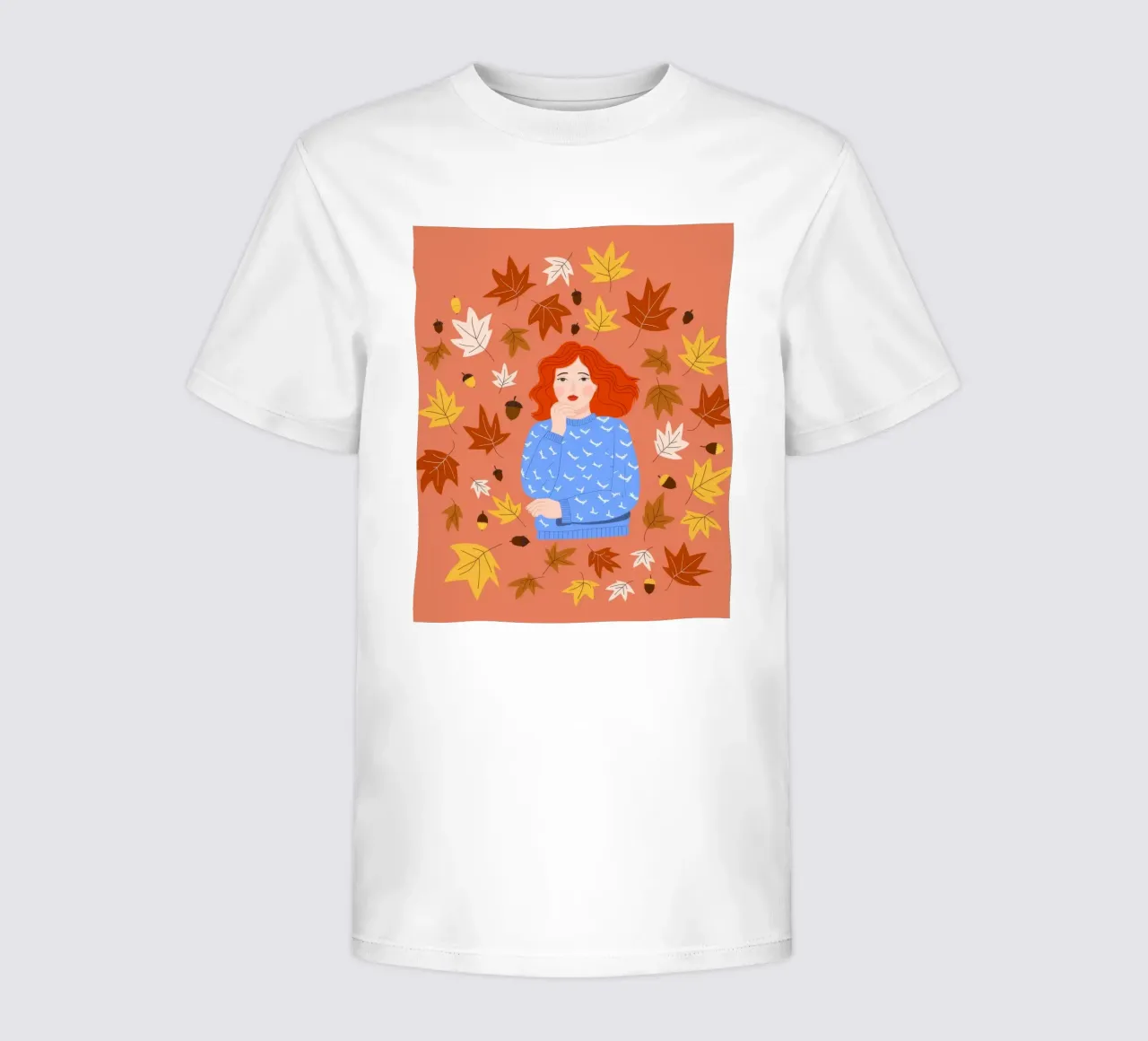 Autumnal Leaf Embrace kids t-shirt by Color Oblivion