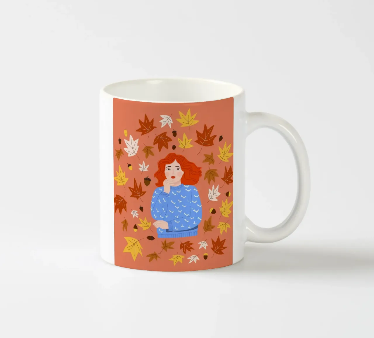 Abbraccio di foglie autunnali tazza in ceramica da Color Oblivion