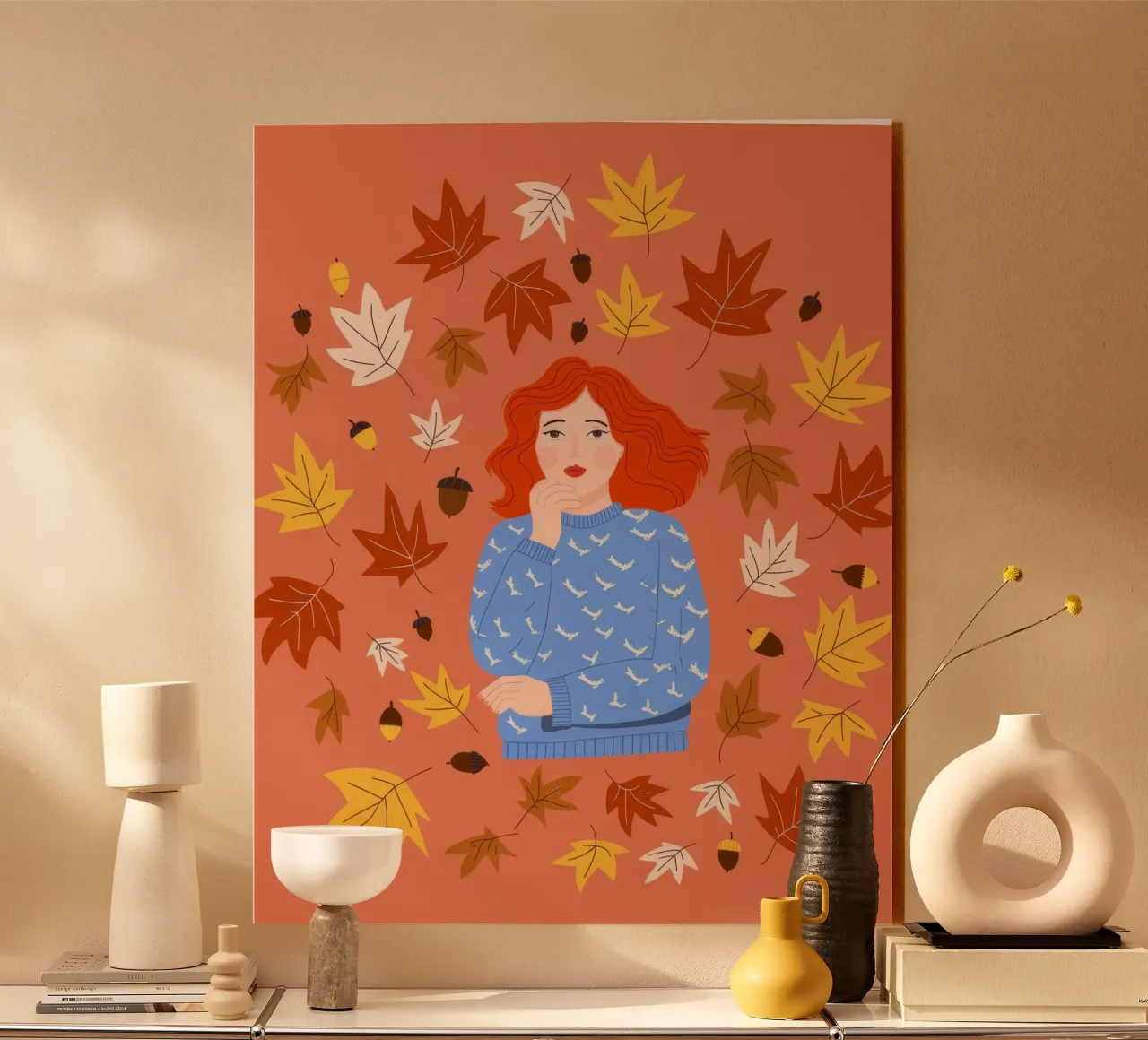 Autumnal Leaf Embrace acrylic glass by Color Oblivion