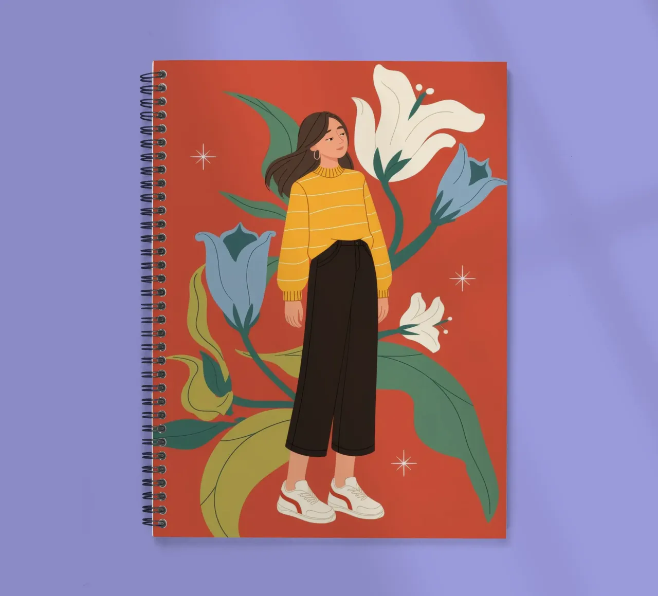 Bold Floral Confidence spiral notebook by Color Oblivion