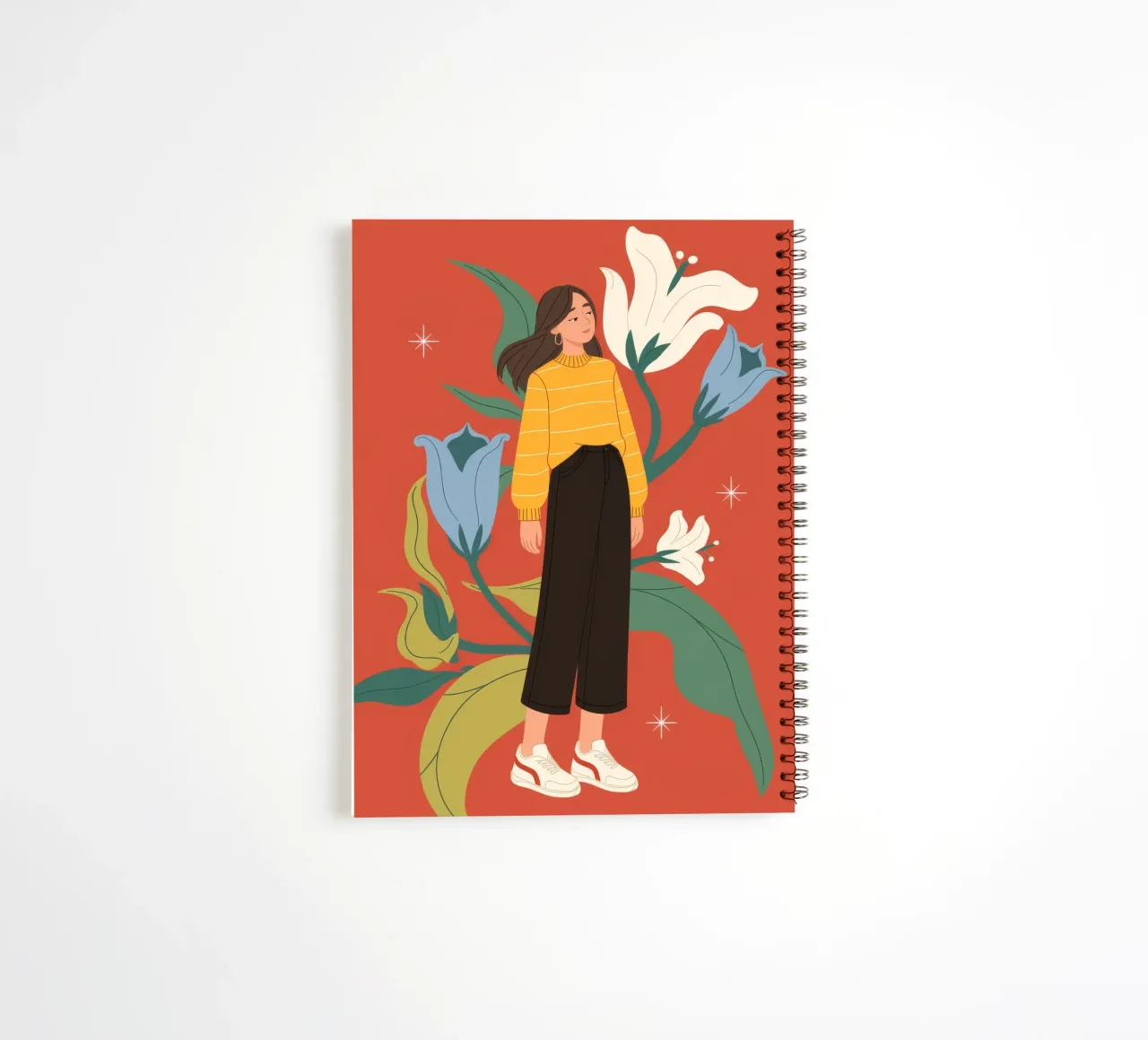 Bold Floral Confidence spiral notebook by Color Oblivion