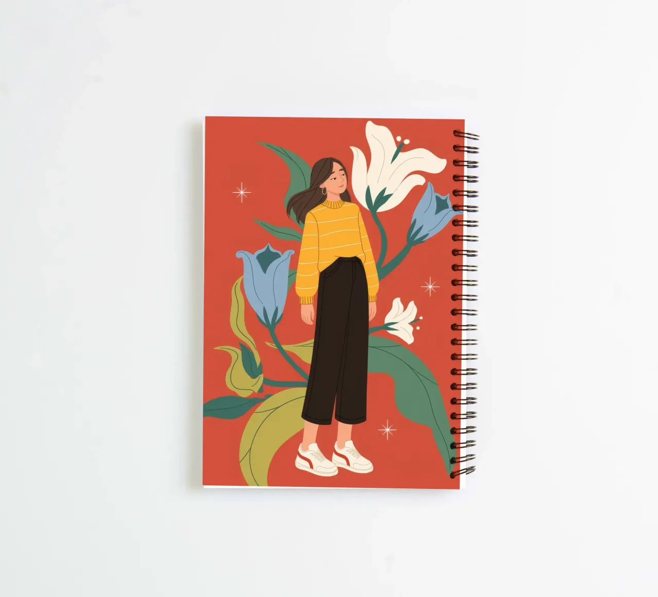 Bold Floral Confidence spiral notebook by Color Oblivion