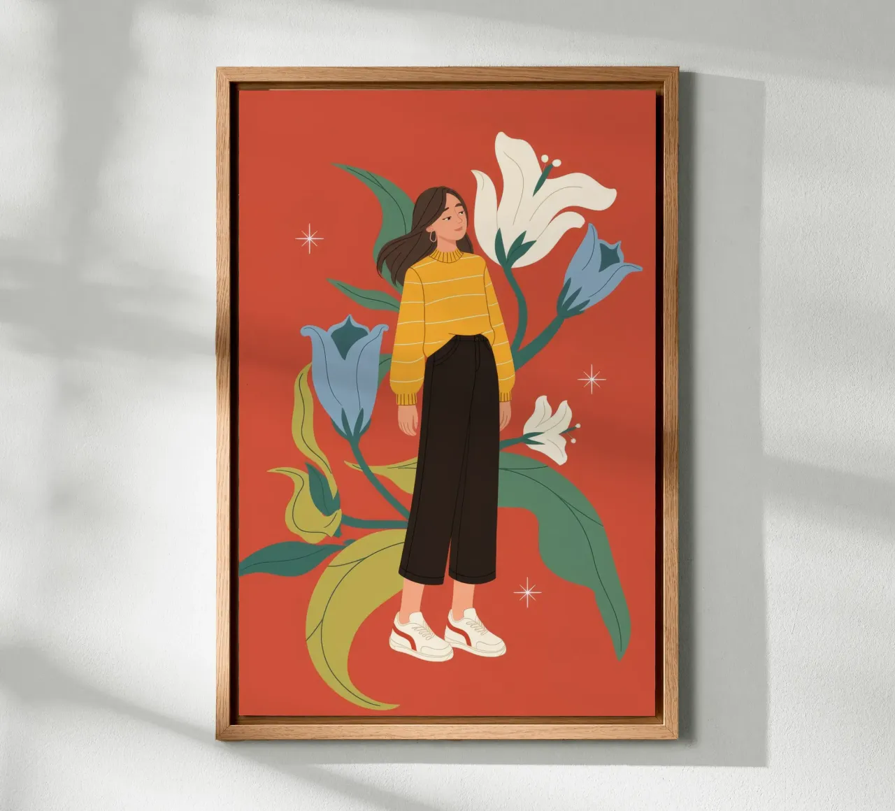 Bold Floral Confidence canvas by Color Oblivion