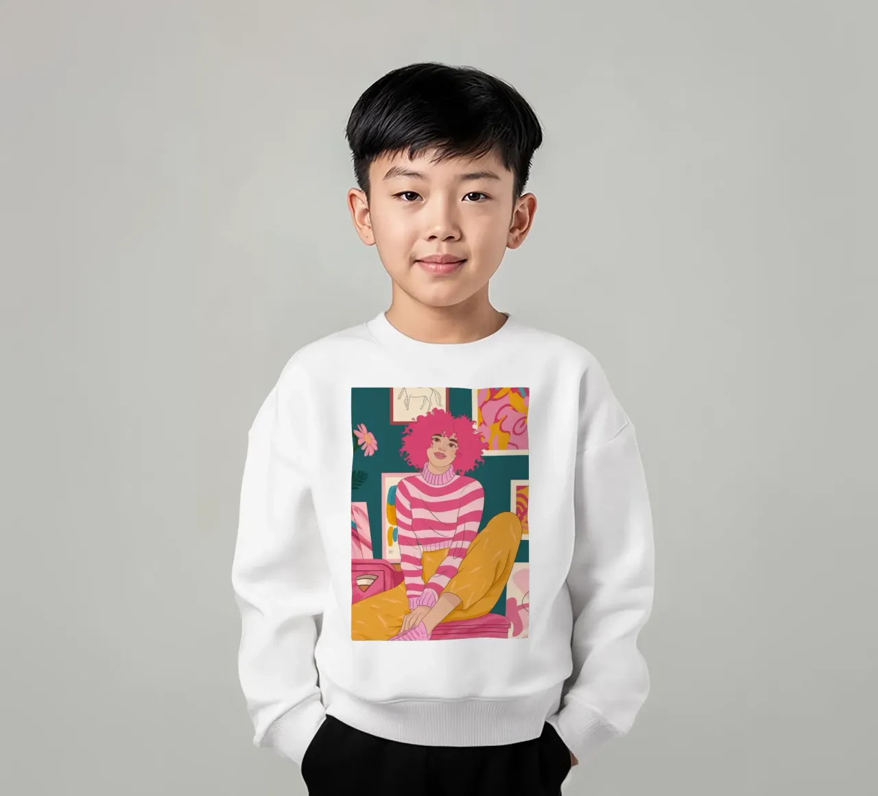 Espressione artistica vibrante felpa bambino da Color Oblivion