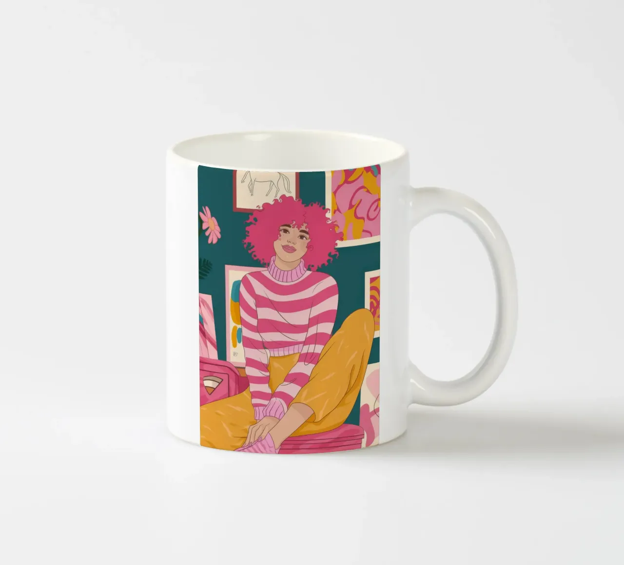 Espressione artistica vibrante tazza in ceramica da Color Oblivion