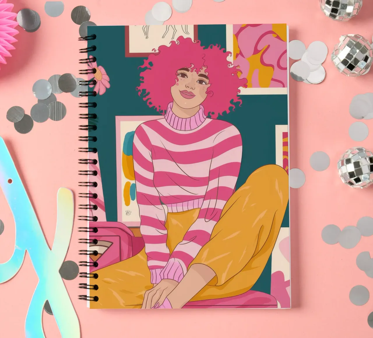 Vibrant Artistic Expression spiral notebook by Color Oblivion