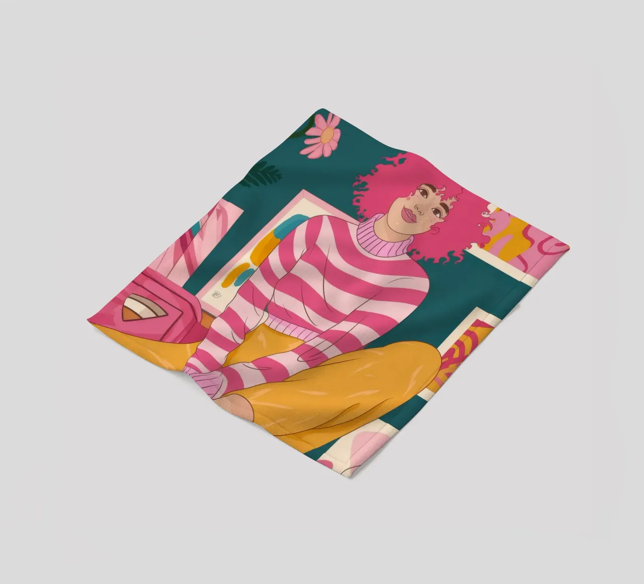 Vibrant Artistic Expression fleece blanket by Color Oblivion
