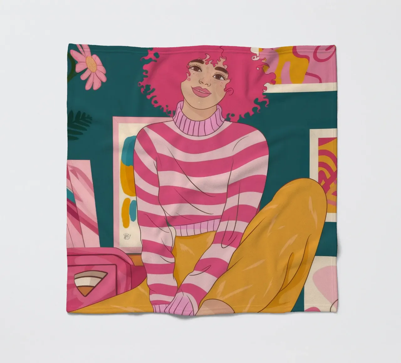 Vibrant Artistic Expression fleece blanket by Color Oblivion