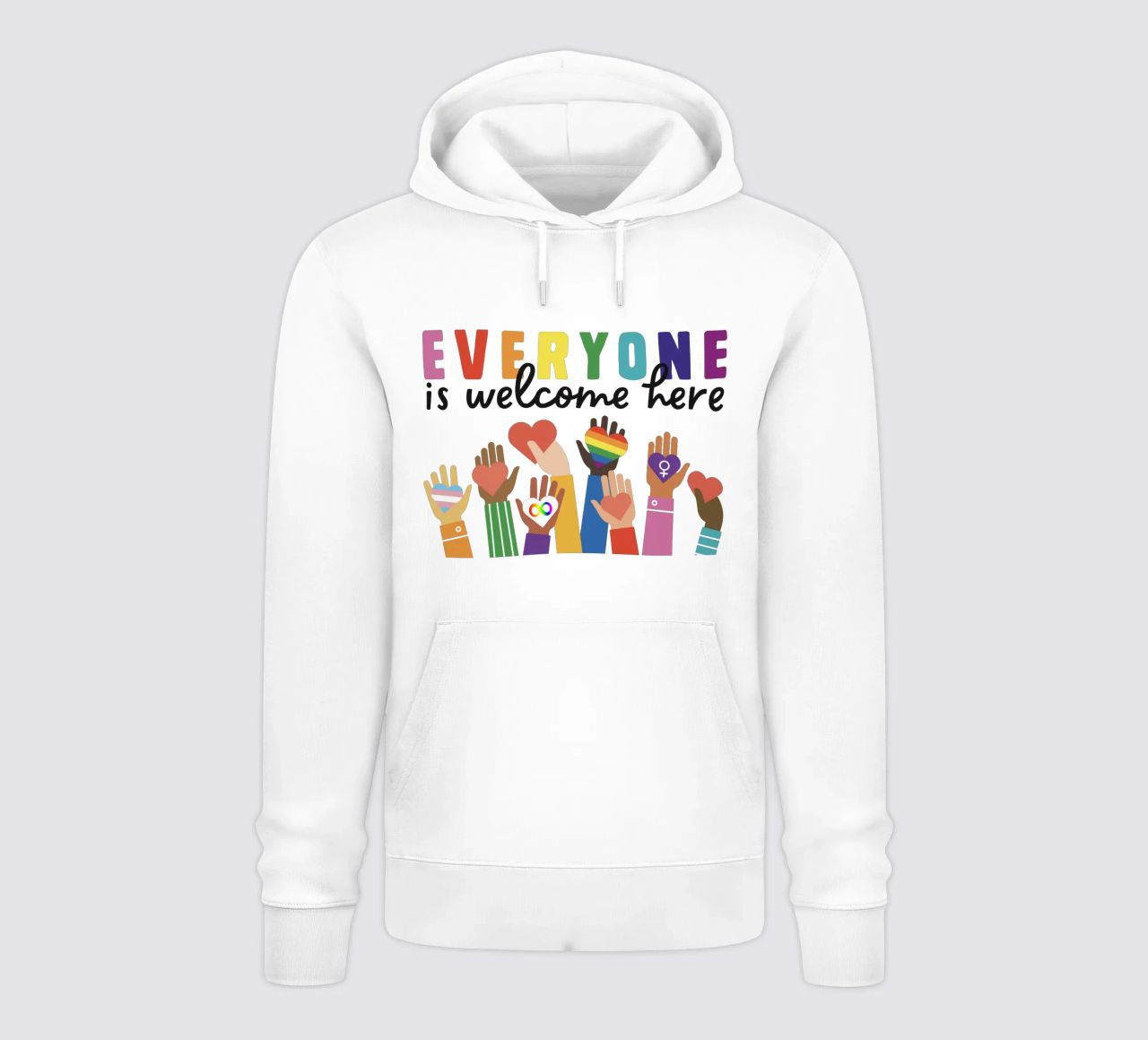 Tout le monde est le bienvenu ici V11 sweat à capuche de heatherloulin