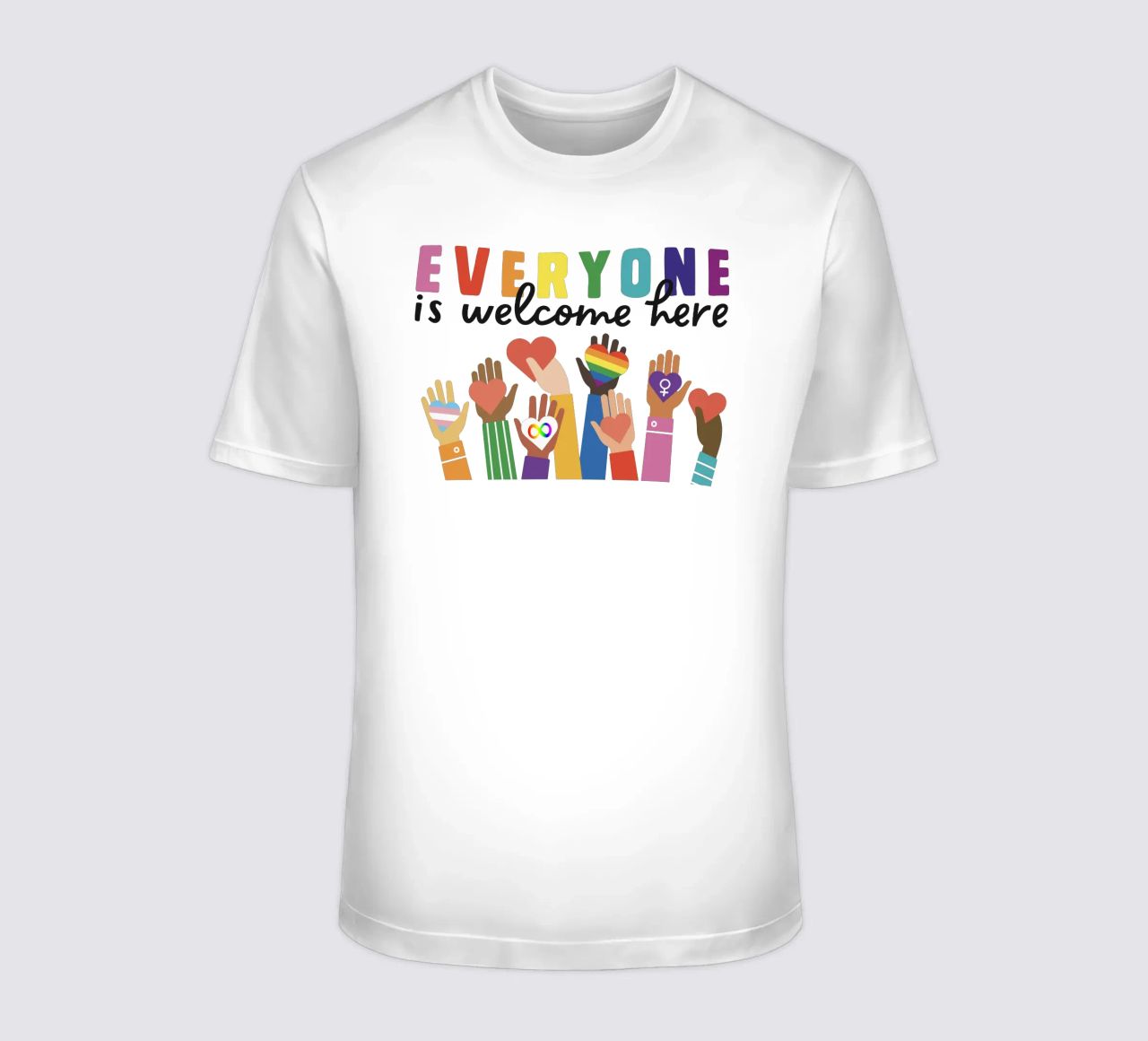 Tout le monde est le bienvenu ici V11 t-shirt de heatherloulin