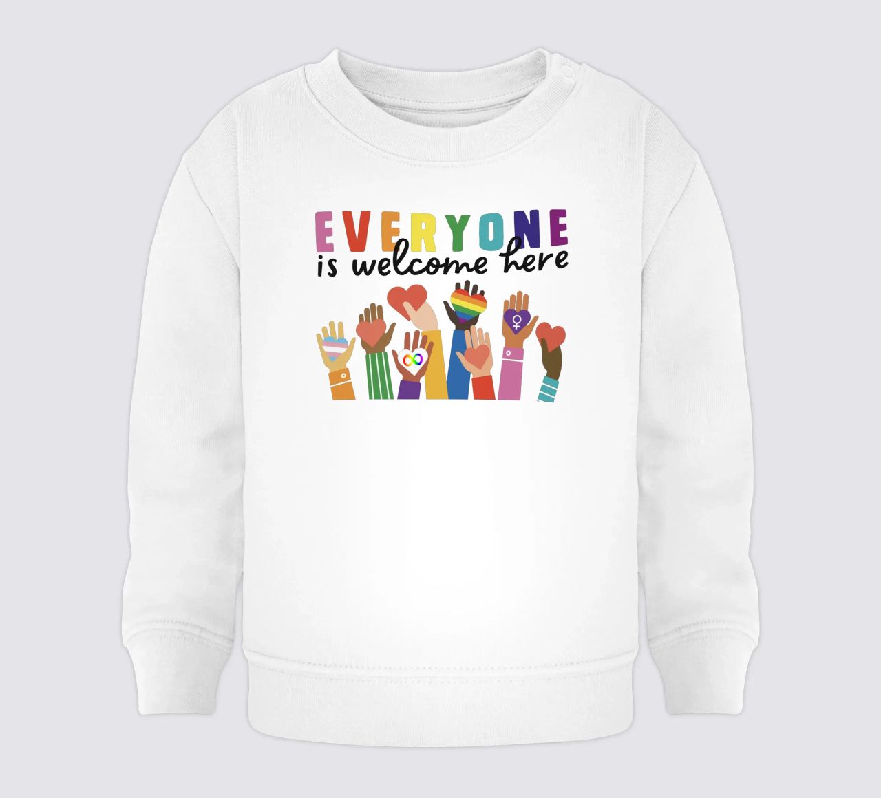 Tout le monde est le bienvenu ici V11 sweat pour bébé de heatherloulin