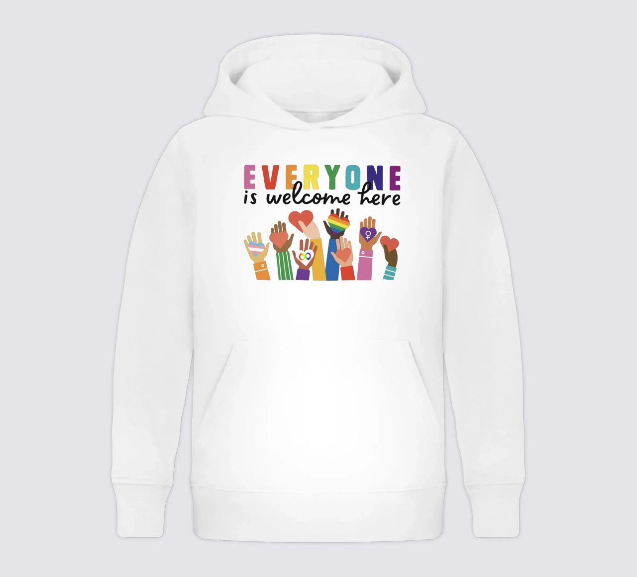 Tout le monde est le bienvenu ici V11 sweat à capuche enfant de heatherloulin