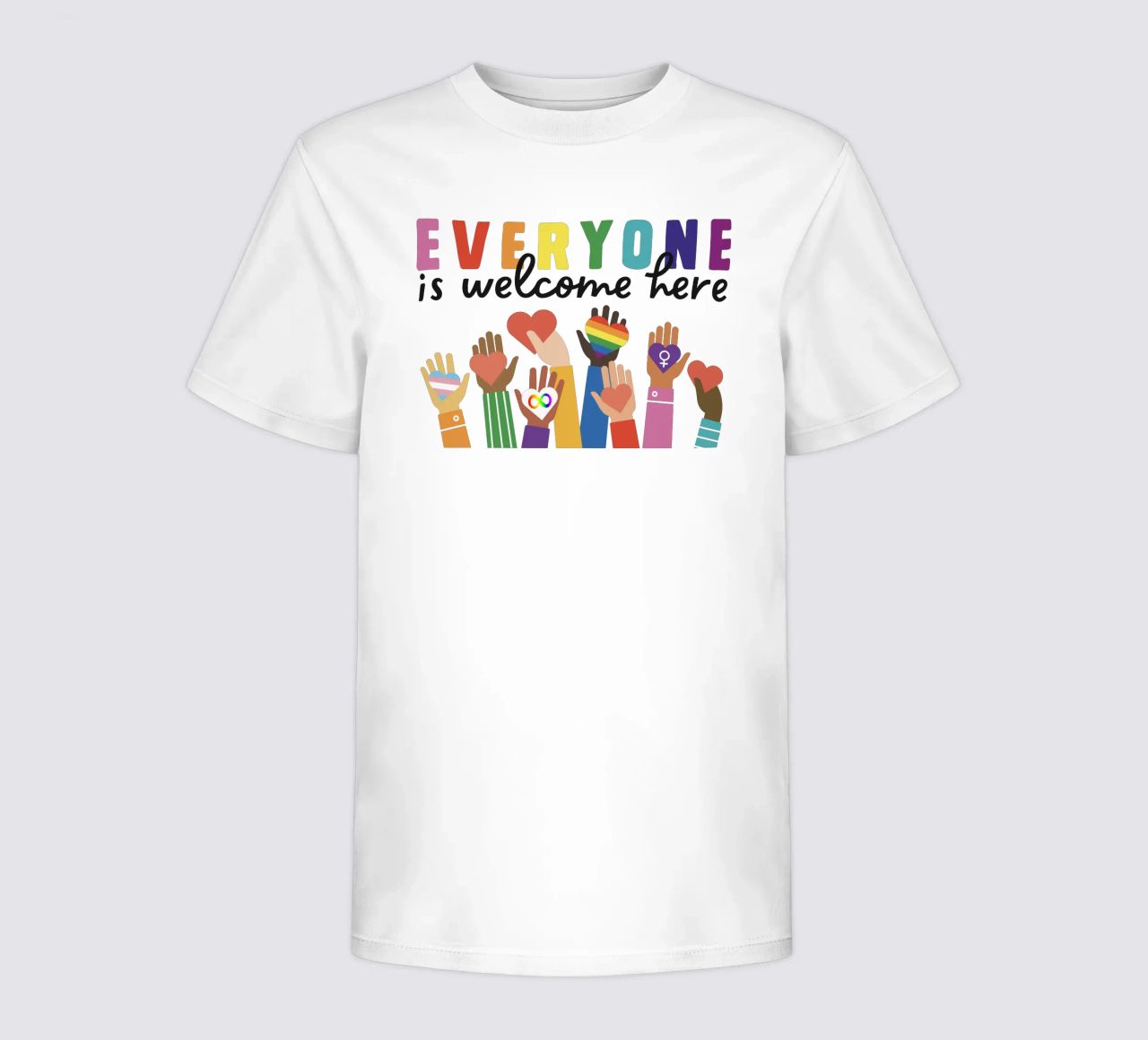 Tout le monde est le bienvenu ici V11 t-shirt enfant de heatherloulin
