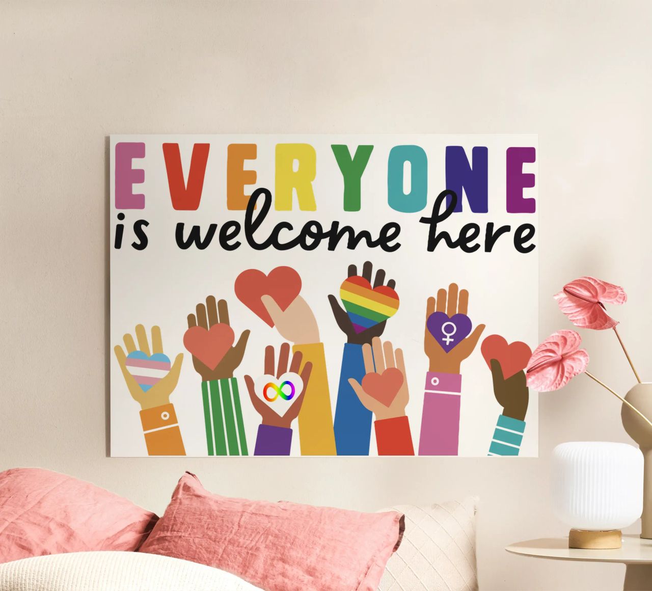 Tout le monde est le bienvenu ici V11 plexiglas de heatherloulin