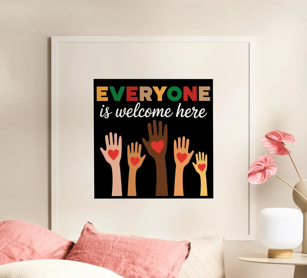 Everyone Is Welcome Here V12 hahnemühle by heatherloulin