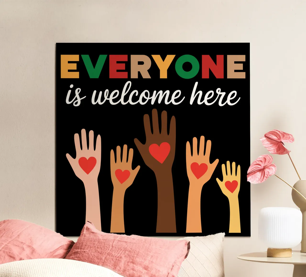 Everyone Is Welcome Here V12 hahnemühle by heatherloulin