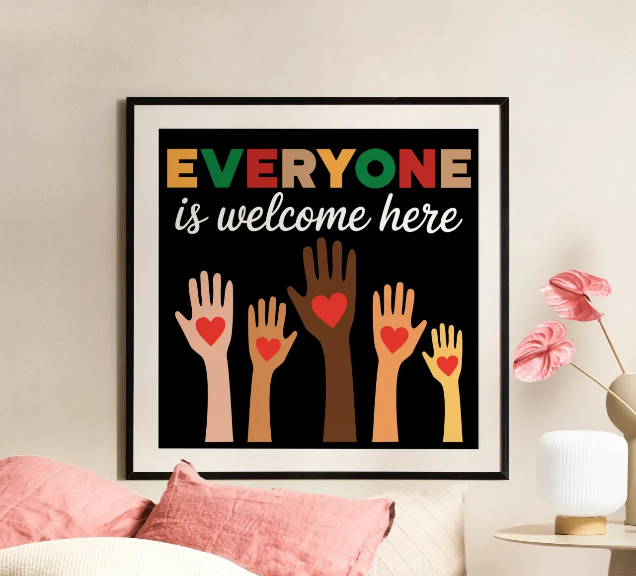 Everyone Is Welcome Here V12 hahnemühle by heatherloulin