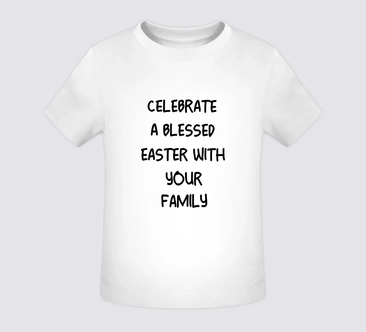 Festeggiate una Pasqua benedetta con la vostra famiglia maglietta neonato da YV TYPOGRAPHY