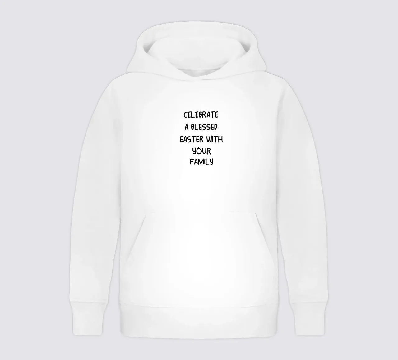 Festeggiate una Pasqua benedetta con la vostra famiglia felpa bambino con cappuccio da YV TYPOGRAPHY