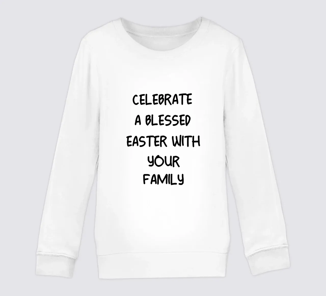 Festeggiate una Pasqua benedetta con la vostra famiglia felpa bambino da YV TYPOGRAPHY