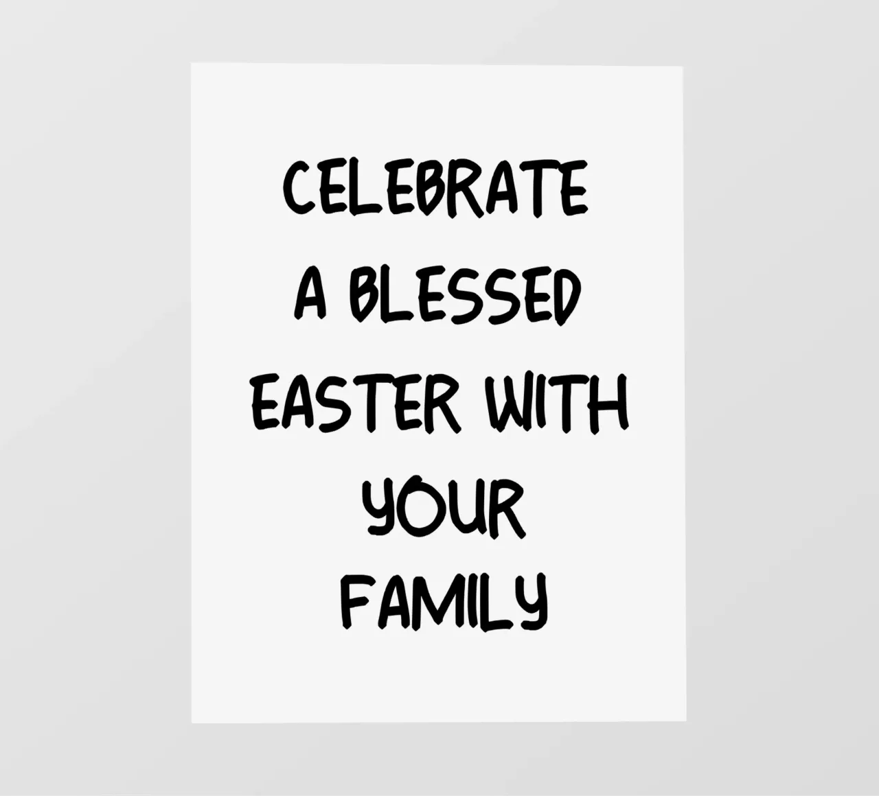 Festeggiate una Pasqua benedetta con la vostra famiglia pellicola backlit da YV TYPOGRAPHY
