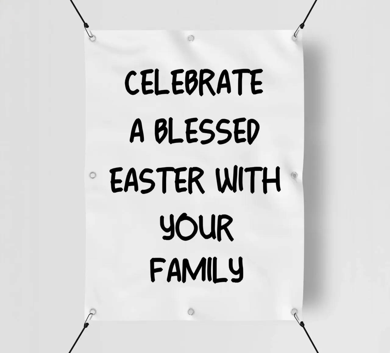Festeggiate una Pasqua benedetta con la vostra famiglia telo in pvc da YV TYPOGRAPHY