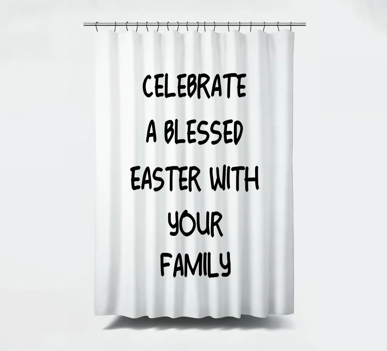 Festeggiate una Pasqua benedetta con la vostra famiglia tenda da doccia da YV TYPOGRAPHY