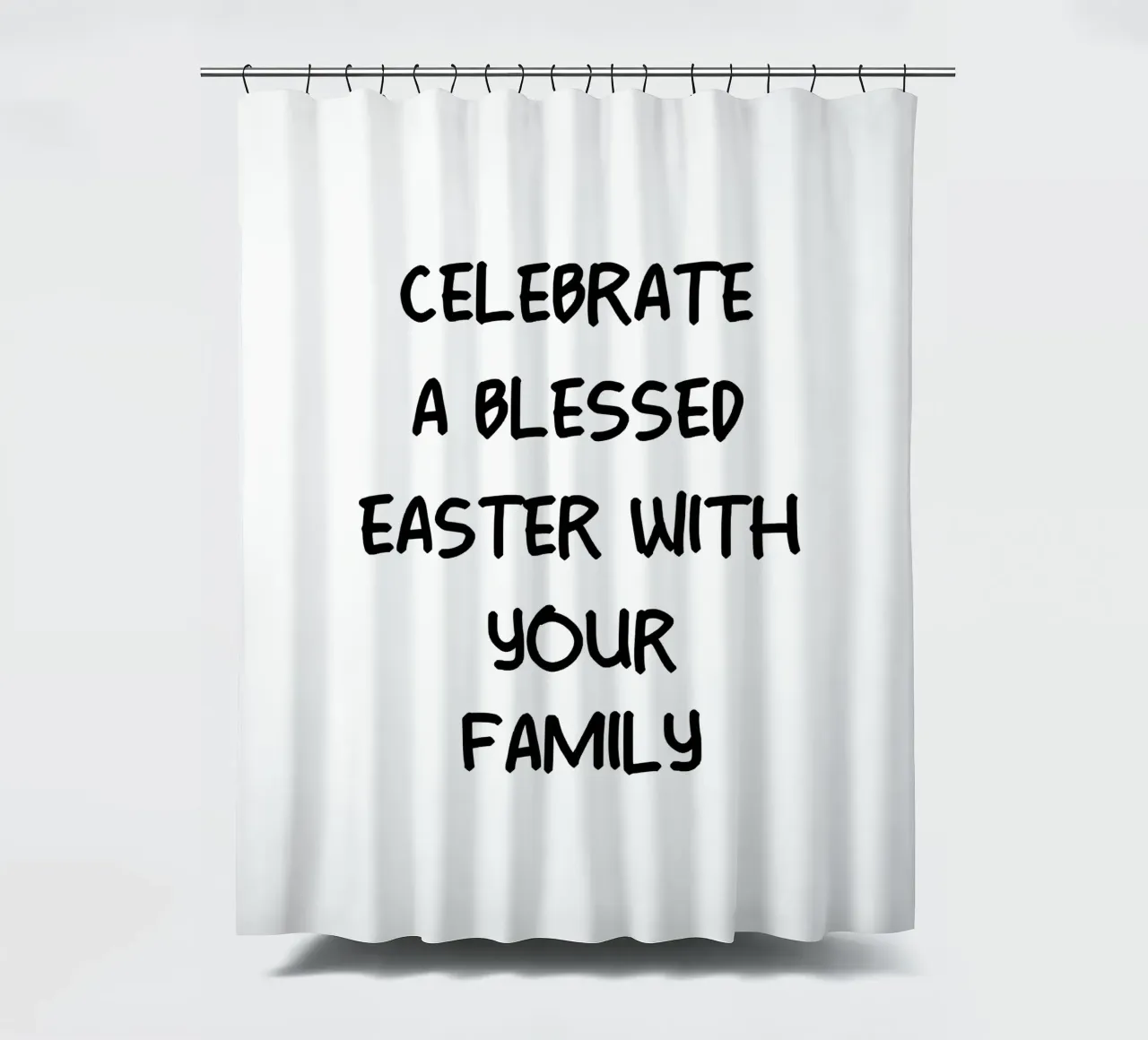 Festeggiate una Pasqua benedetta con la vostra famiglia tenda da doccia da YV TYPOGRAPHY