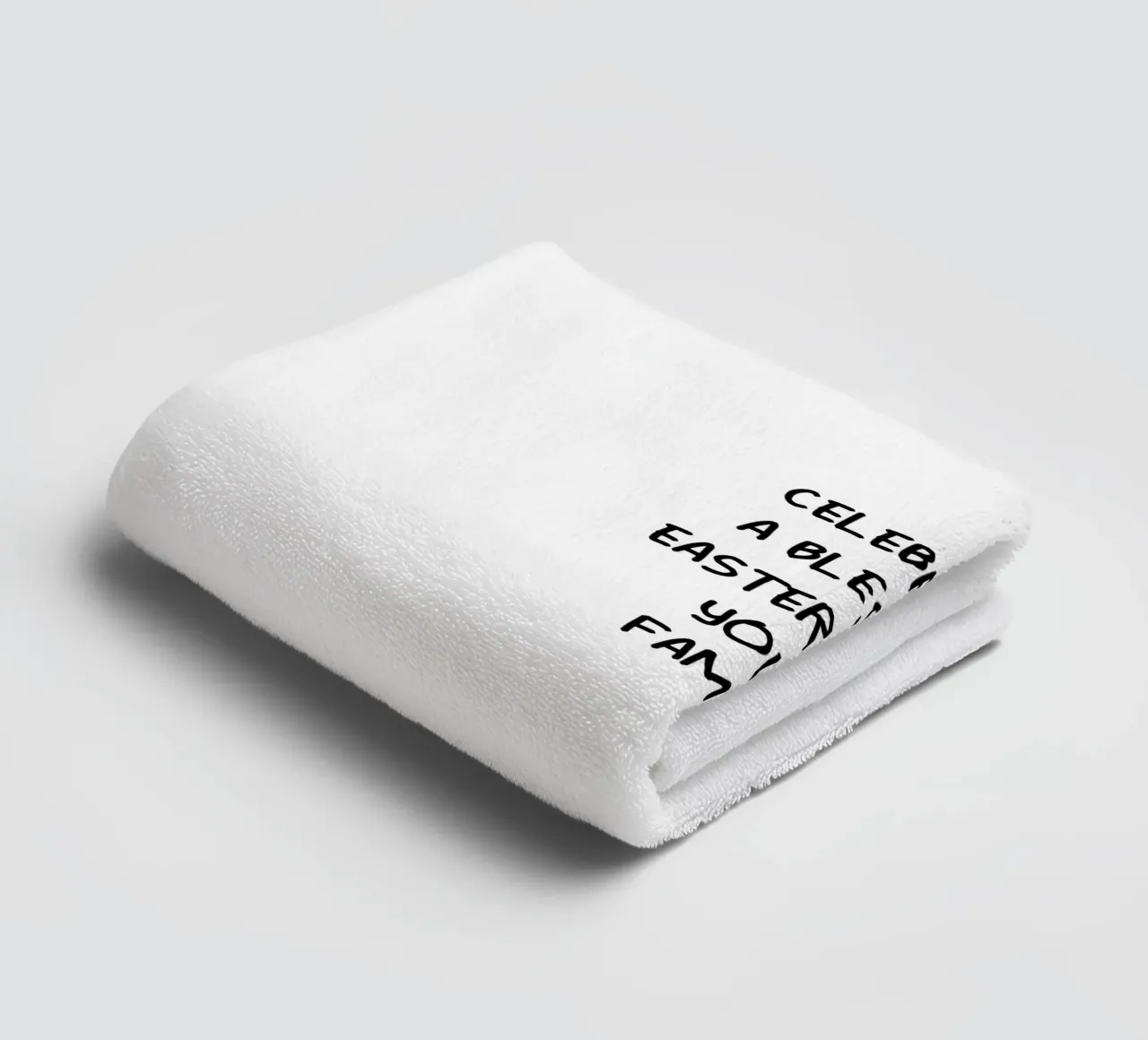 Festeggiate una Pasqua benedetta con la vostra famiglia asciugamano da bagno da YV TYPOGRAPHY