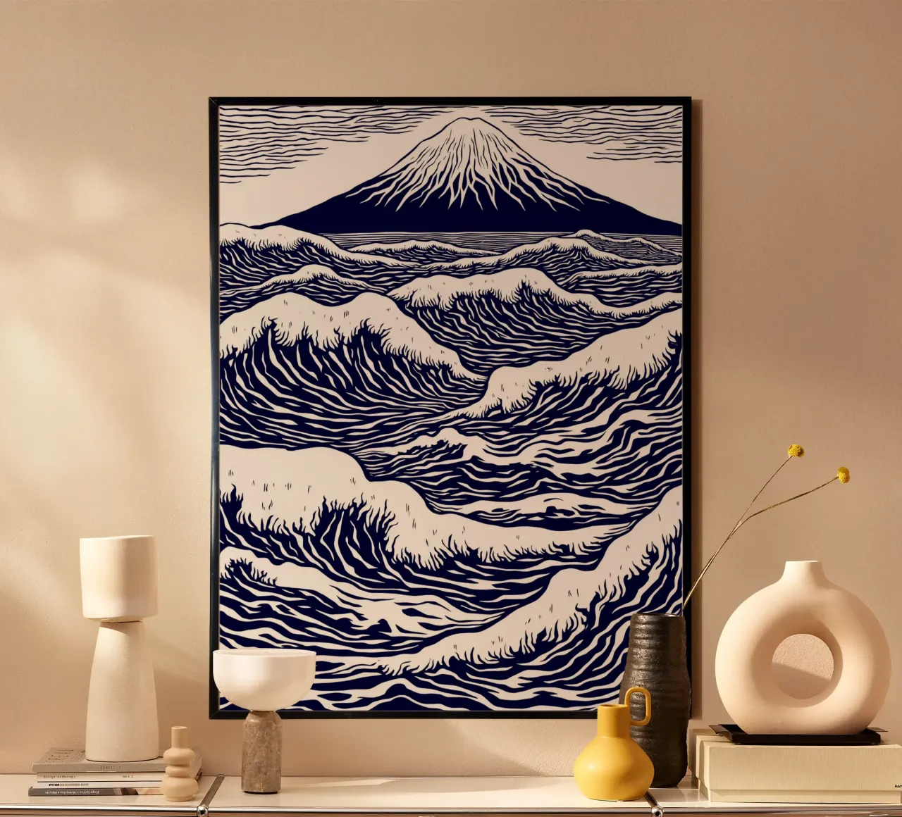 Waves of Time and Eternity carta hahnemühle da Indigo Rain