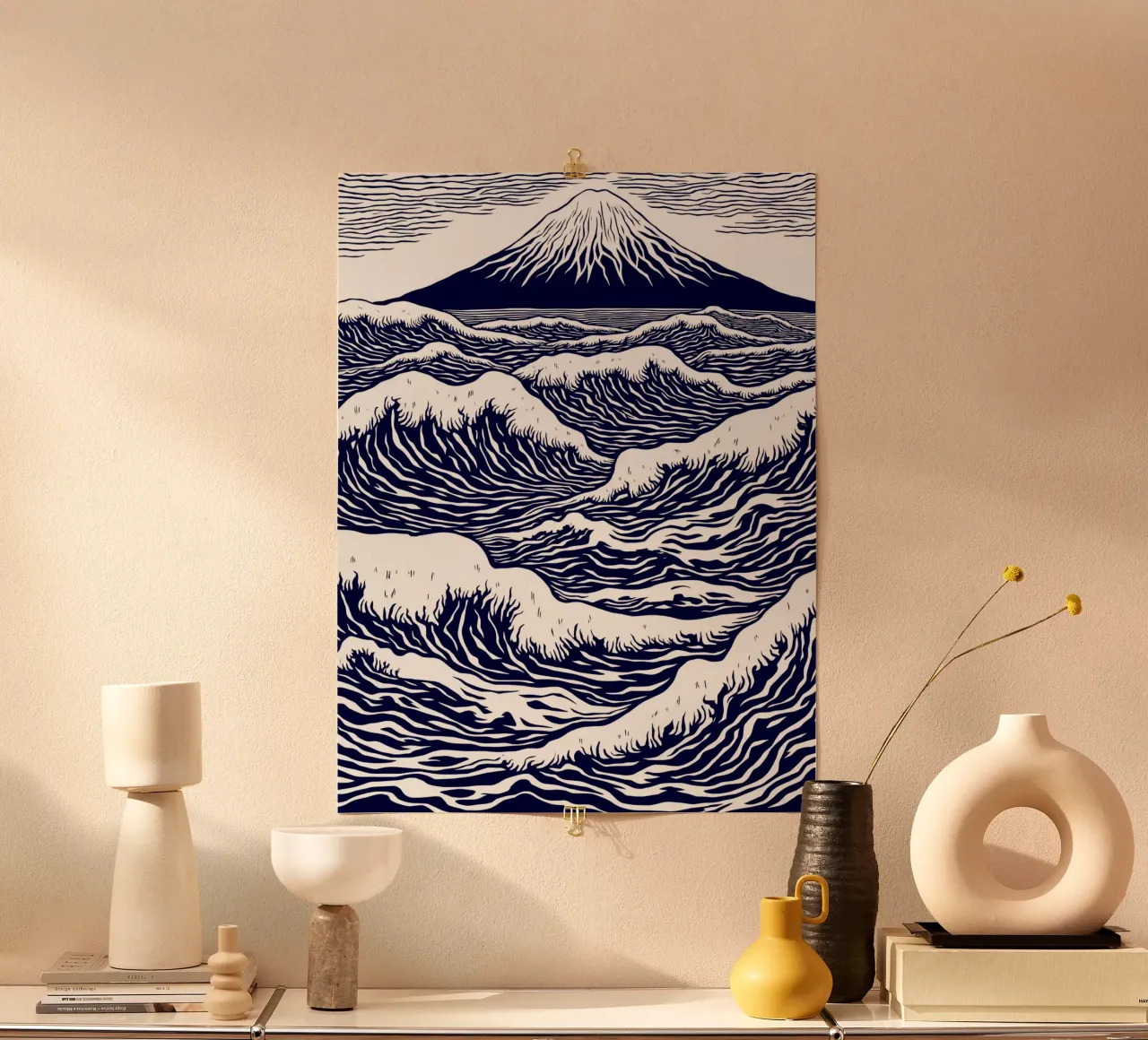 Waves of Time and Eternity carta hahnemühle da Indigo Rain
