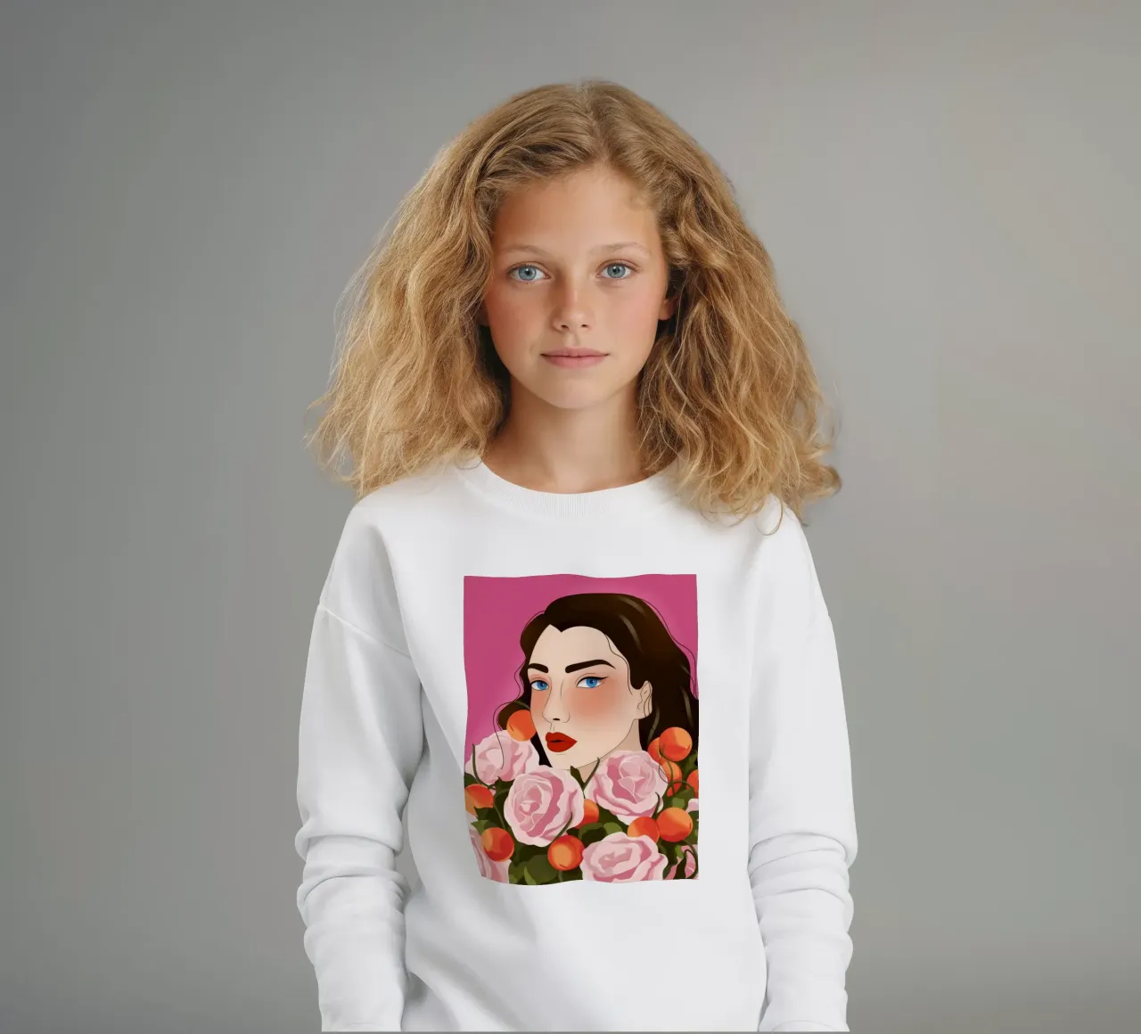 Rose Reflection Harmony kids sweatshirt by Color Oblivion