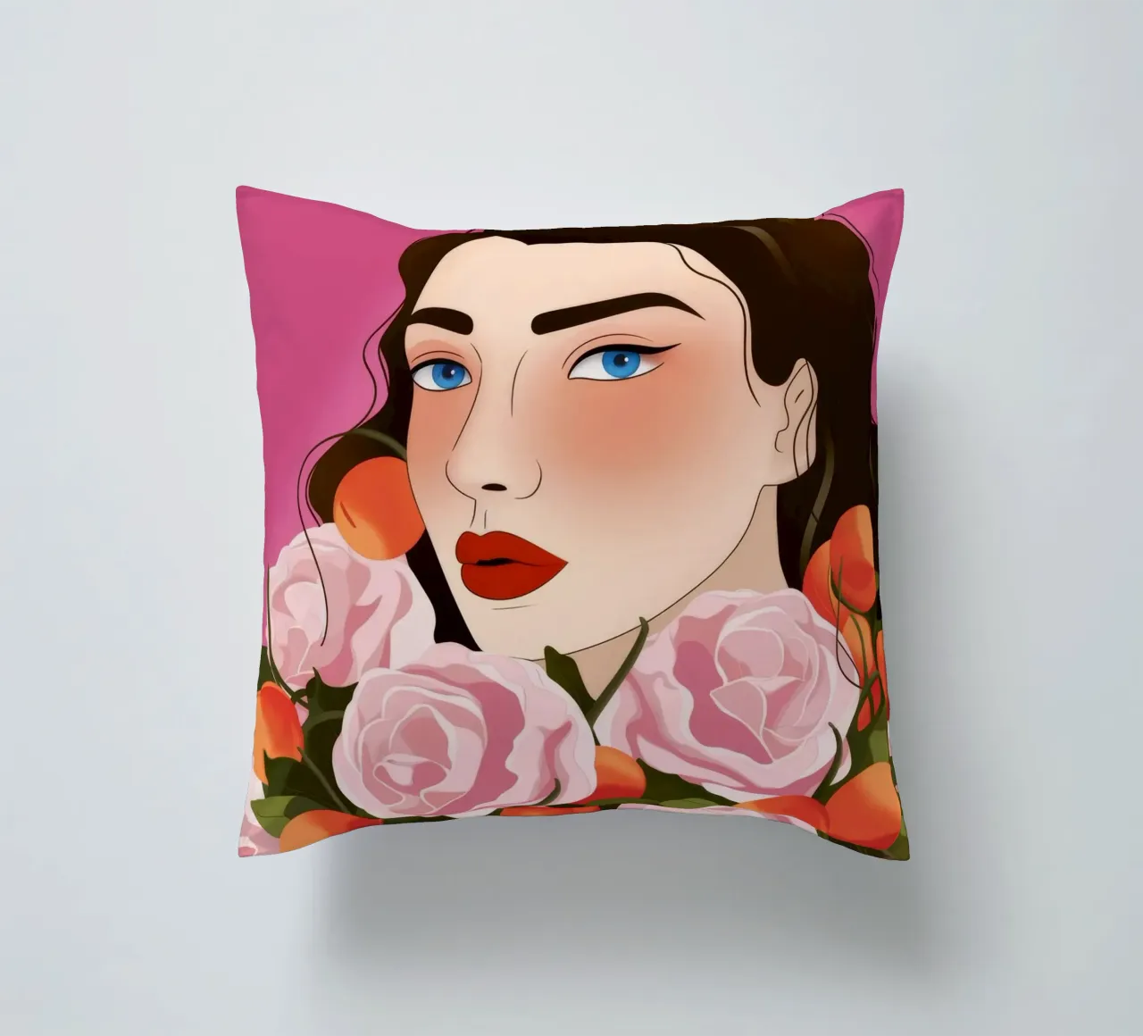 Rose Reflection Harmony decorative cushion by Color Oblivion