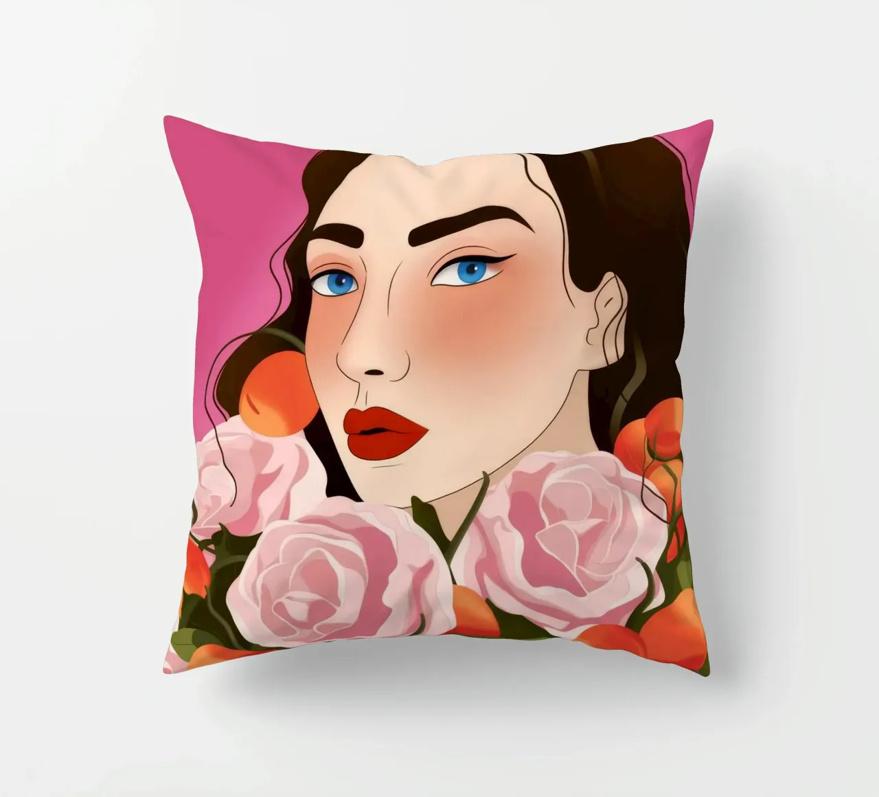Rose Reflection Harmony decorative cushion by Color Oblivion
