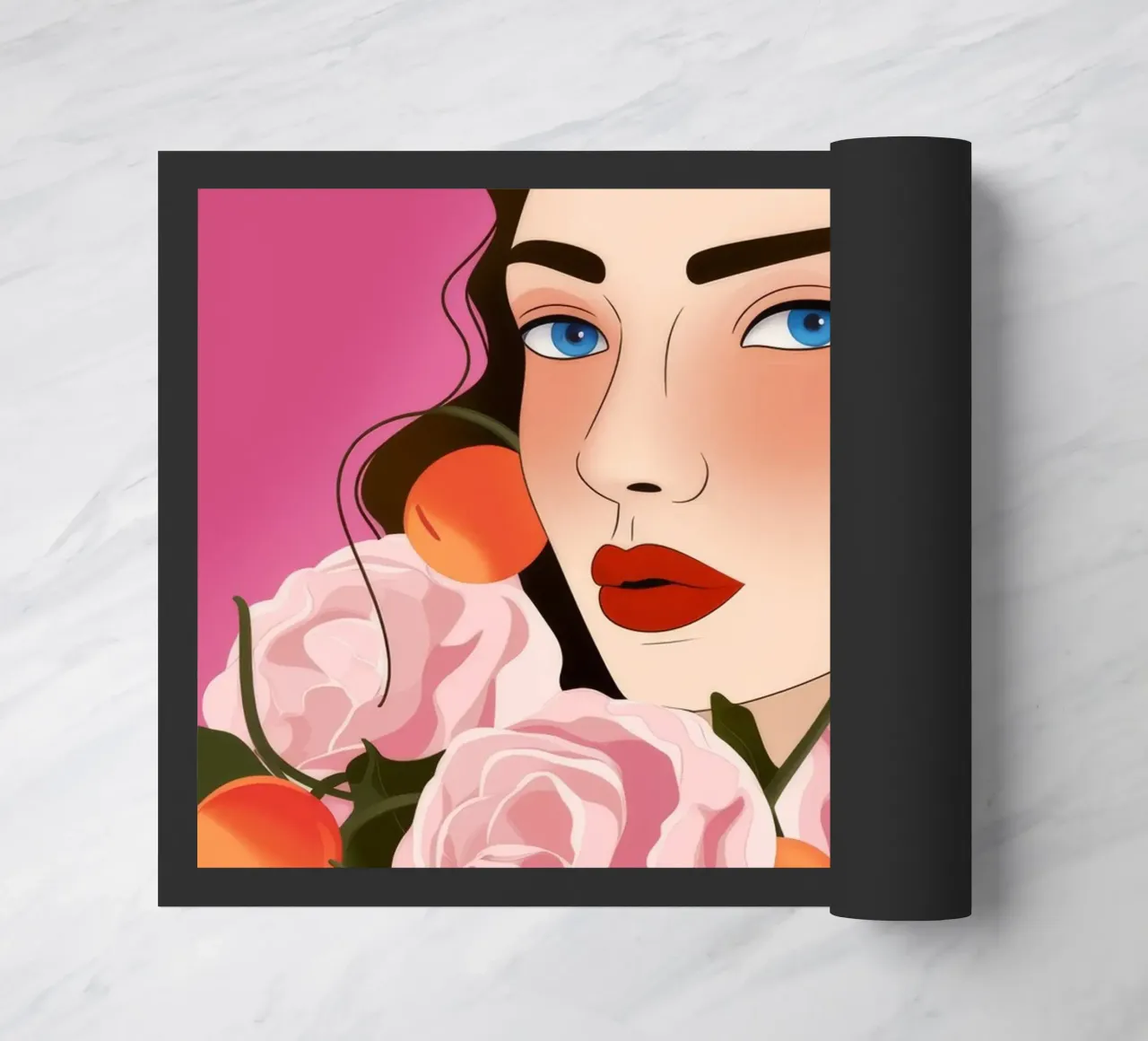 Rose Reflection Harmony doormat by Color Oblivion